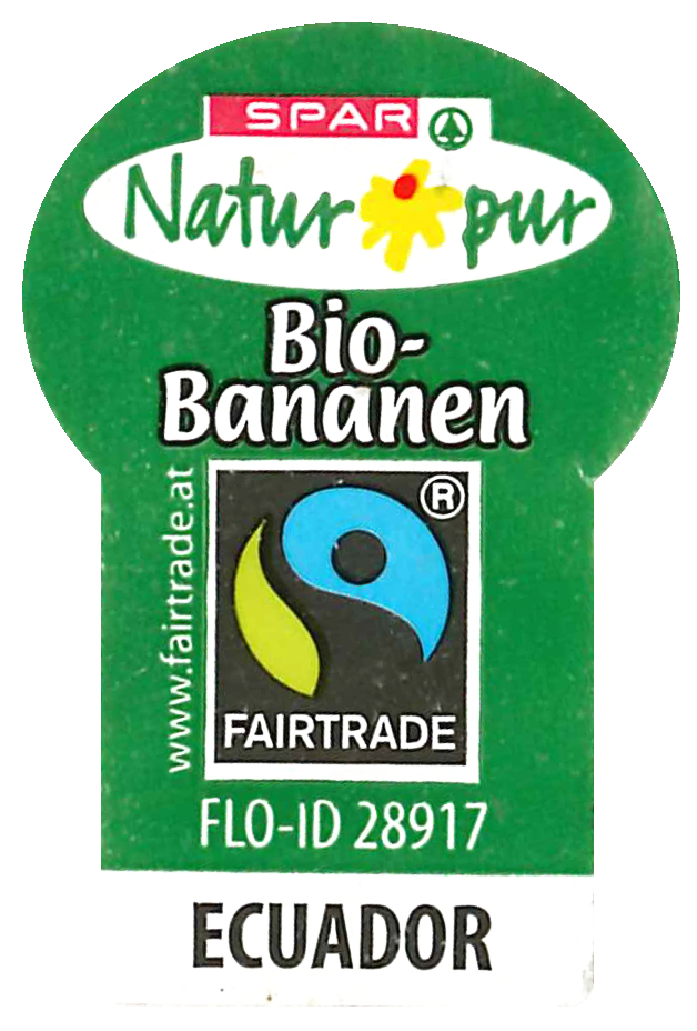 Aufkleber Spar Natur pur Bio-Bananen Fairtrade® www.fairtrade.de ...