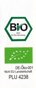 Aufkleber Bio nach EG-Öko-Verordnung DE-Öko-001 Nicht-EU-Landwirtschaft
